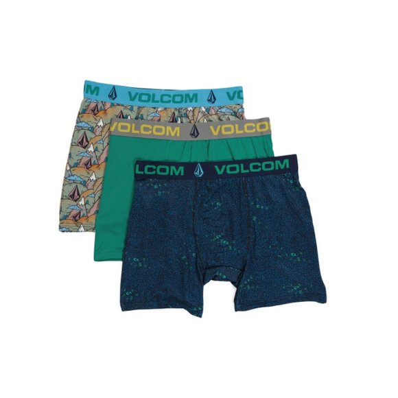 VOLCOM Green Multi 3pk Boxer Briefs - Picture 1 of 2